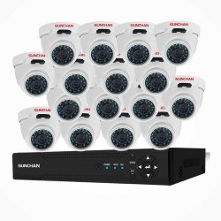 SUNCHA 16ch CCTV Camera Security System 16 Channel 1080N DVR 16*1080P HD Cameras Indoor & Outdoor Video Surveillance DVR